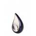Teardrop Brass Keepsake (Black and Hammered Silver) - "Made with Love"